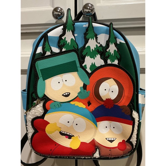 Bioworld Handbags - South Park Characters Mini Backpack Loungefly Style Faux Leather